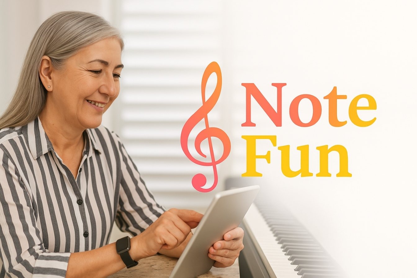Jeu NoteFun pour apprendre à lire les notes au piano facilement – adapté aux adultes débutants